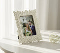 Bomboniera matrimonio portafoto elegante in porcellana decorato bianco harmony PRMT21364