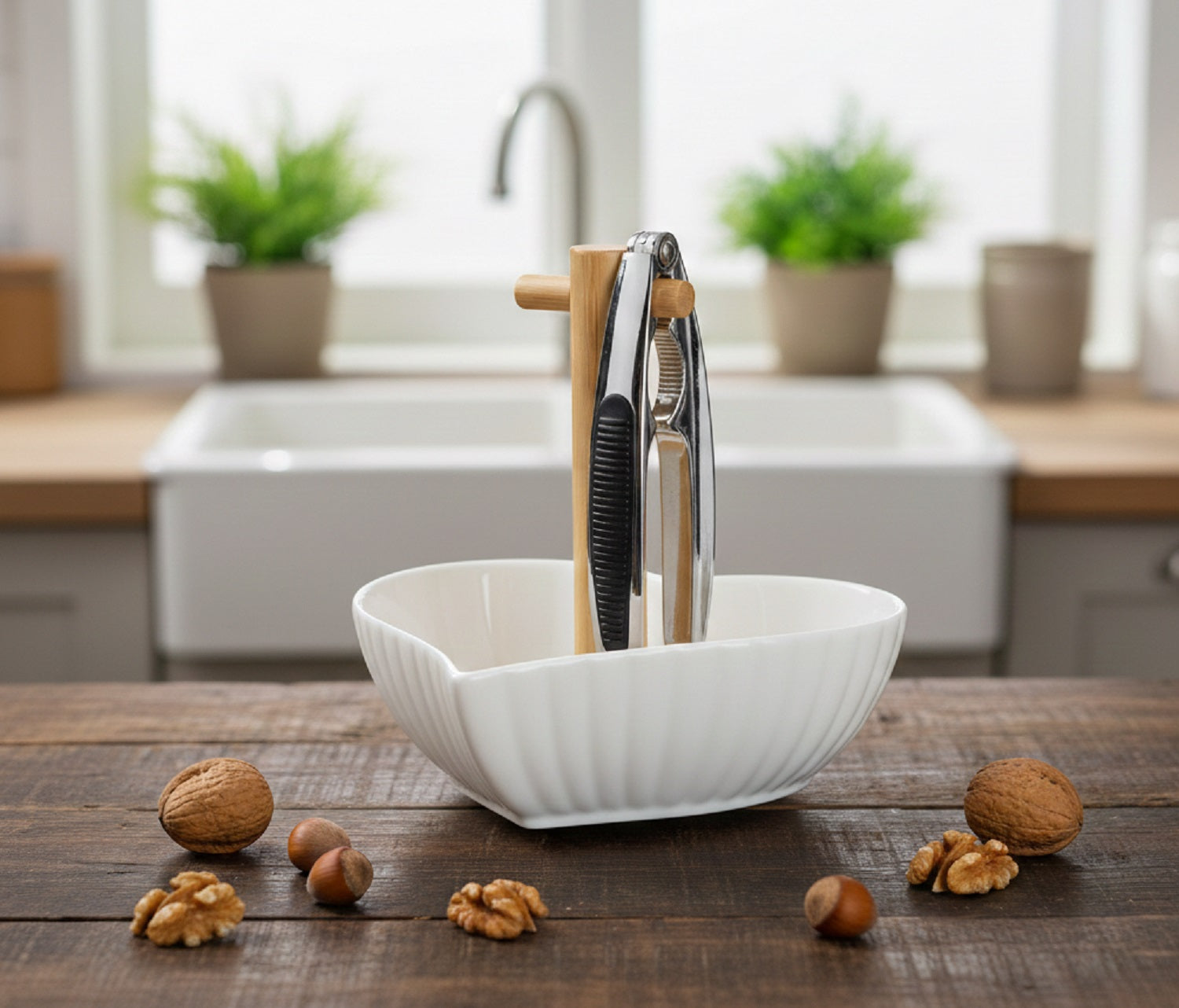 Set ciotola cuore in porcellana con schiaccianoci bomboniera per matrimonio, ricorrenze, Harmony PRMT26118