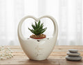 Porta piantina con manico a cuore bomboniera per matrimonio, ricorrenze, Harmony PRMT26164