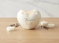 Porta Candela Cuore bianco bomboniera per Matrimonio, Battesimo, Comunione, cresima Harmony PRMT26167