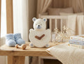 Orologio orsetto in porcellana bomboniera per nascita, battesimo, Harmony PRNB26143