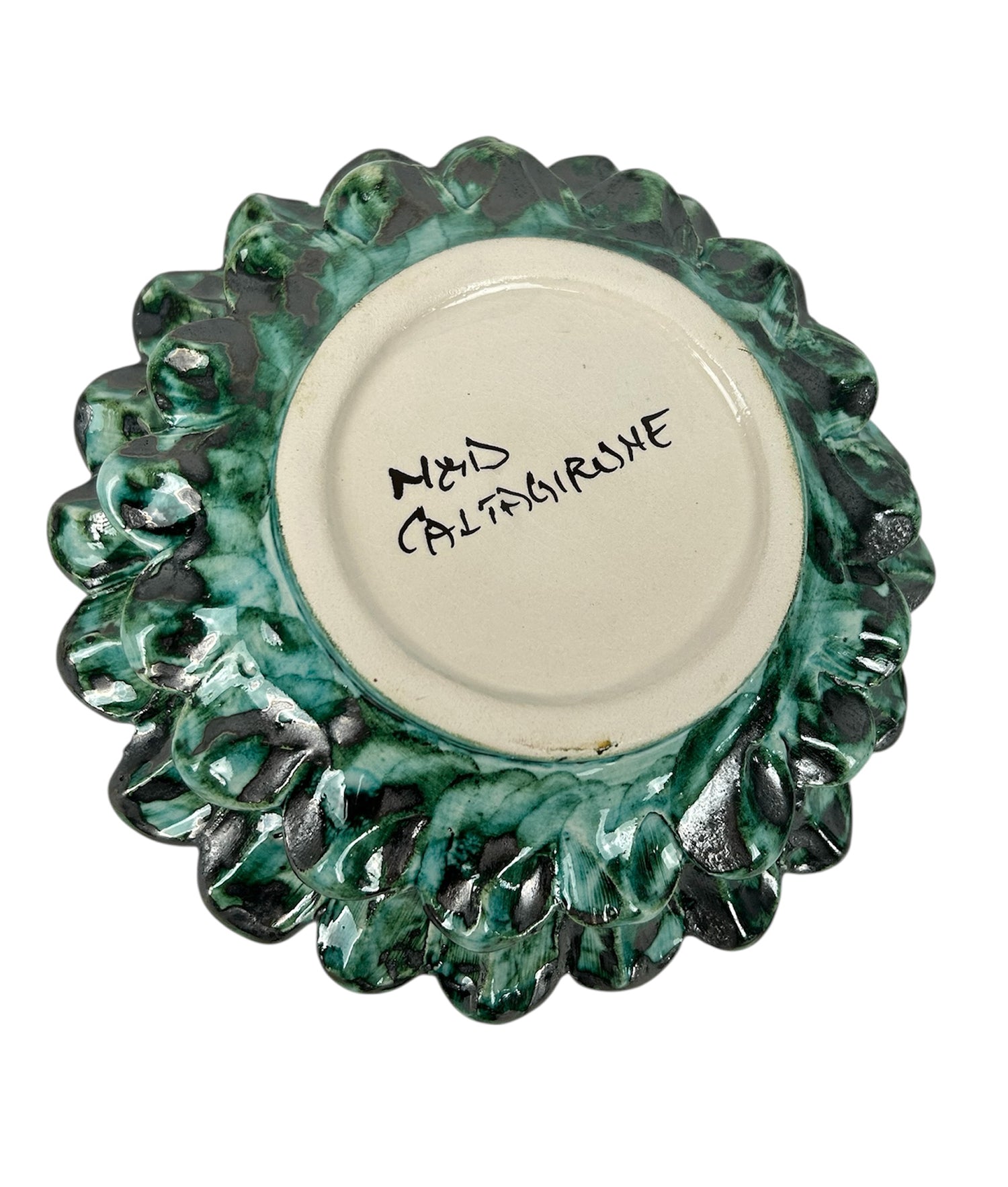 Ciotola Pigna Decorativa in Ceramica di Caltagirone Decorata a Mano 07