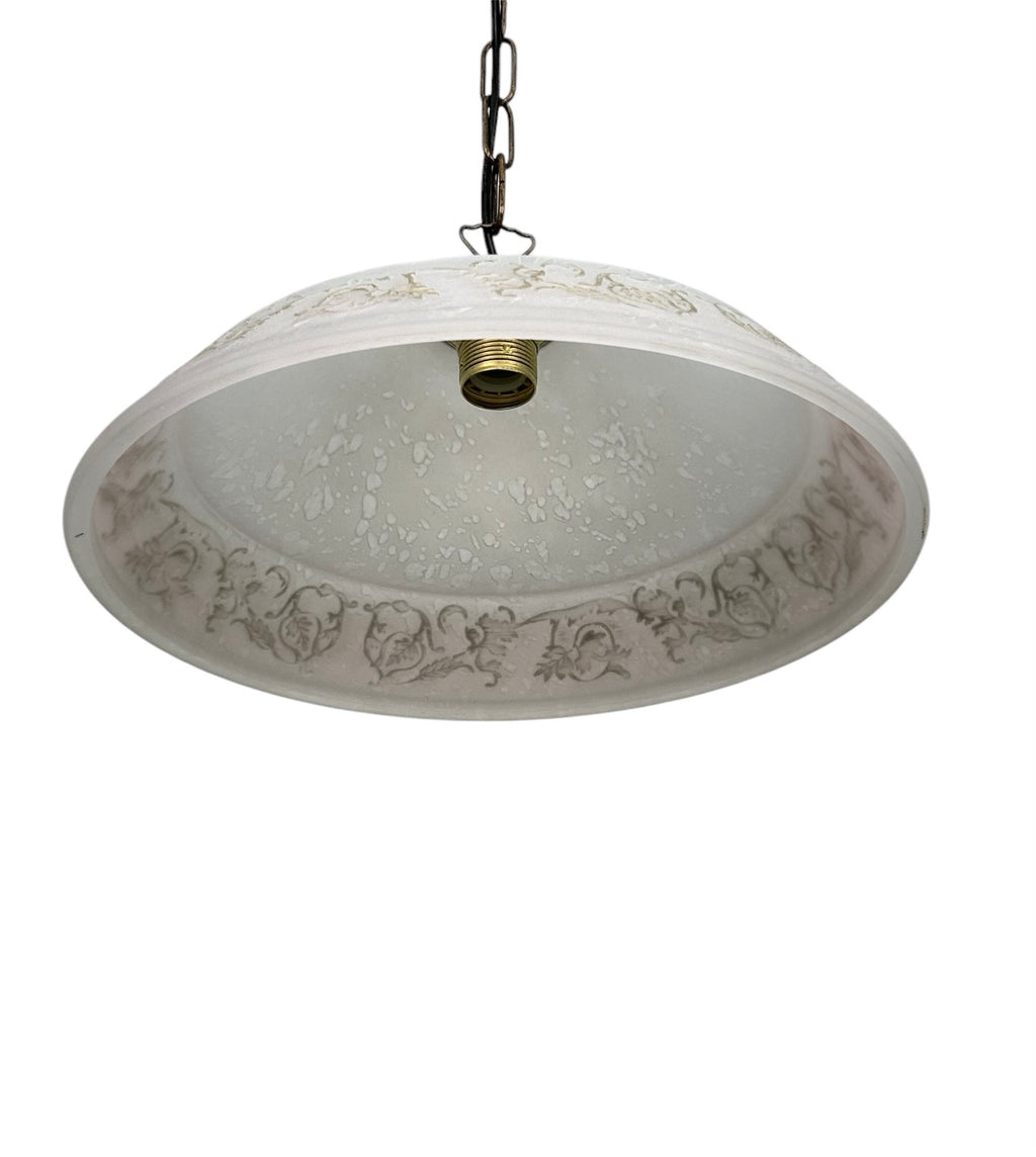 Lampadario a Sospensione Classico in Vetro, 1 Luce, per Cucina, Bagno, Camera, Soggiorno, Scala, Corridoio art. regina (ROSA)