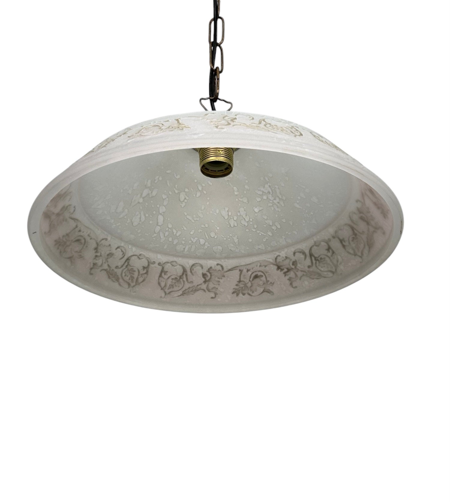 Lampadario a Sospensione Classico in Vetro, 1 Luce, per Cucina, Bagno, Camera, Soggiorno, Scala, Corridoio art. regina (ROSA)