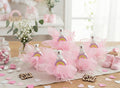 Set sacchettino porta confetti da 5 pz con orsetto in resina bomboniera per nascita, battesimo, Harmony RSNB24096