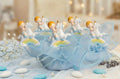 Set sacchettino celeste porta confetti da 5 pz bomboniera per nascita, battesimo, Harmony RSNB25082