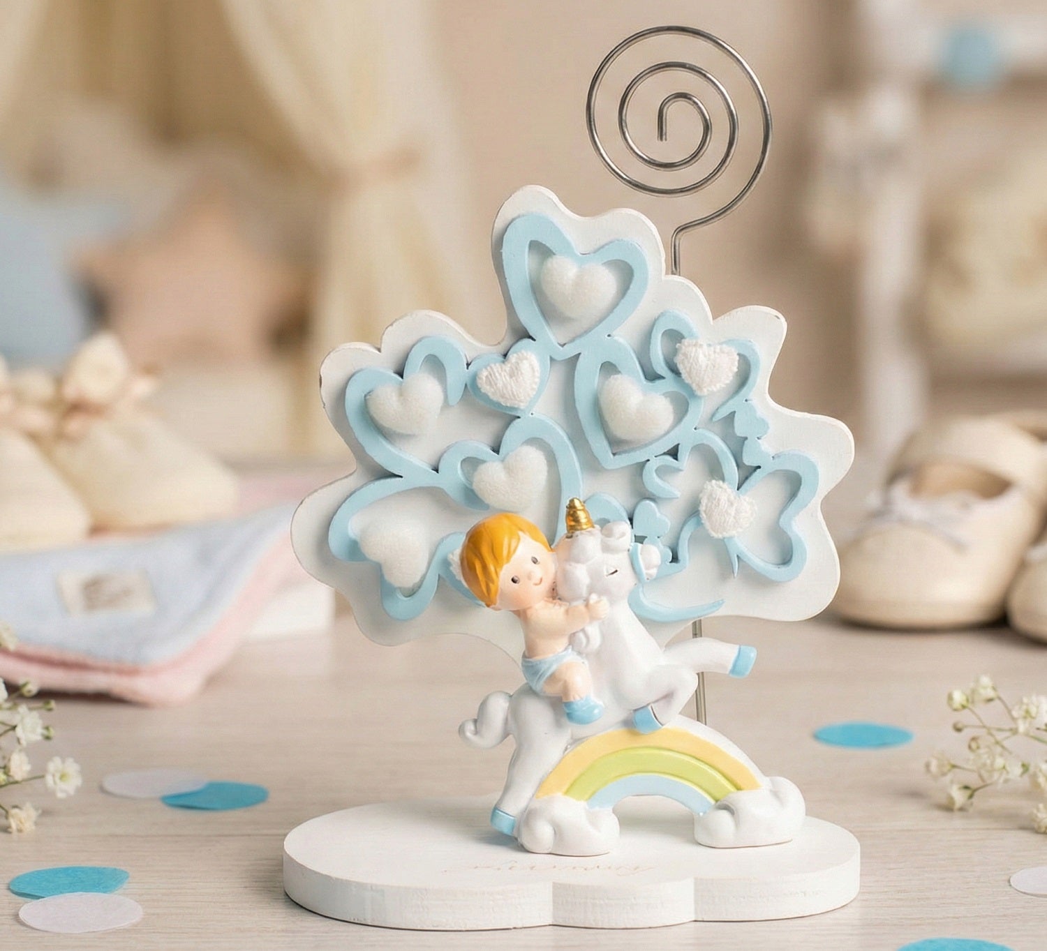 Albero della vita bimbo in resina bomboniera per nascita, battesimo, Harmony RSNB25083