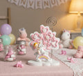 Albero della vita unicorno decorato con cuori per nascita e battesimo bambina Harmony RSNB25085