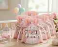 Set sacchettino porta confetti da 5 pz con giostrina bomboniera per nascita, battesimo, Harmony S3184L