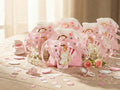 Set sacchettino porta confetti da 5 pz con mongolfiera e orsetto bomboniera per nascita, battesimo, Harmony S3190L