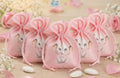 Set sacchettino porta confetti da 5 pz con elefante bomboniera per nascita, battesimo, Harmony S3198A