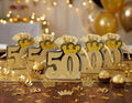 Set sacchetto porta confetti da 5 pz bomboniera per nozze d'oro, cinquantesimo, Harmony S3204L