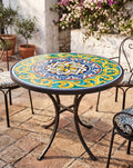 Hand-decorated rectangular lava stone table art. favignana
