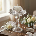 Bomboniera matrimonio elegante porta candela in vetro fiotre di loto harmony SNVT24104