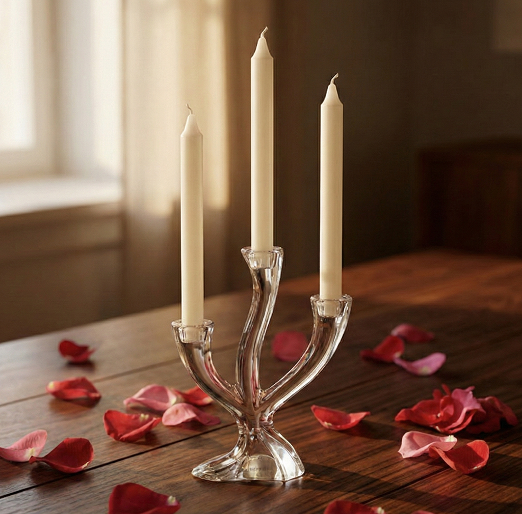 Bomboniera matrimonio elegante porta candela in vetro harmony SNVT24105