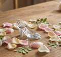 Scarpetta in vetro decorata con glitter bomboniera per comunione, cresima, matrimonio HarmonySNVT25271