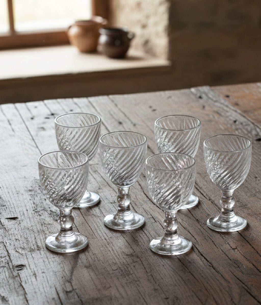 Set bicchierini da liquore con decoro onde bomboniera per matrimonio, ricorrenze, Harmony