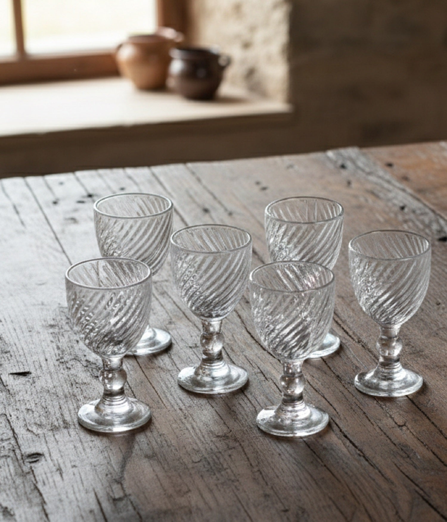 Set bicchierini da liquore con decoro onde bomboniera per matrimonio, ricorrenze, Harmony