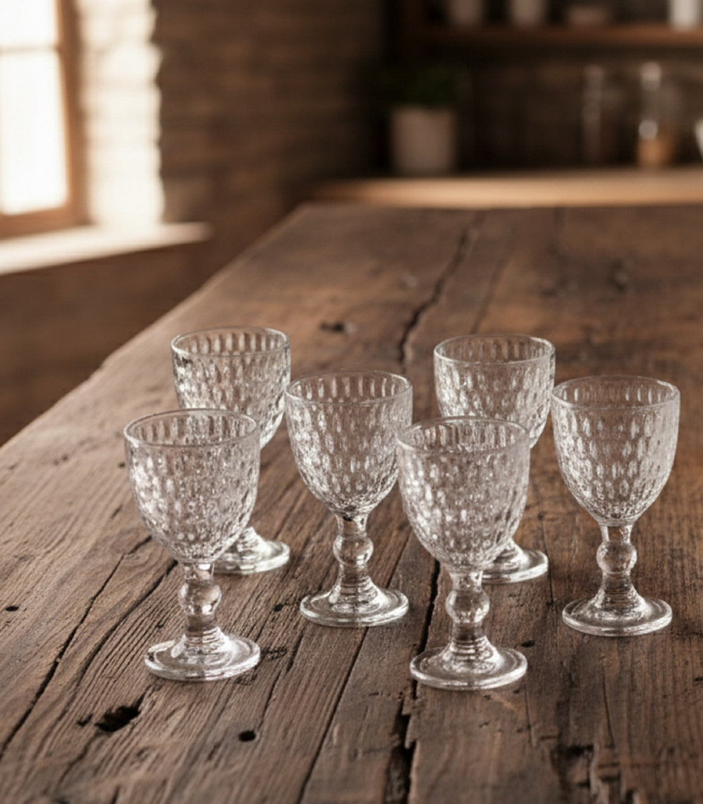 Set bicchierini da liquore in cristallo decorati bomboniera per matrimonio, ricorrenze, Harmony
