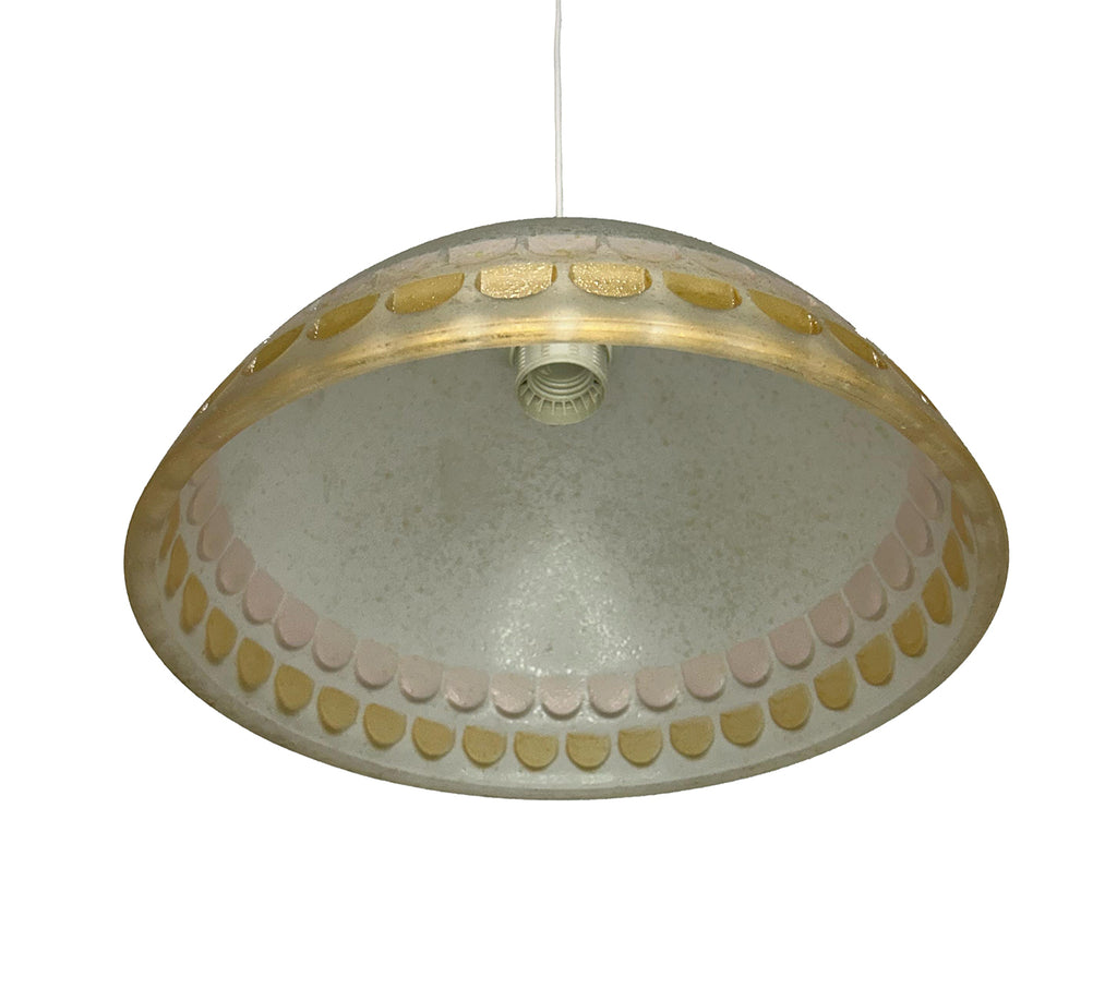 Lampadario a Sospensione Classico in Vetro, 1 Luce, per Cucina, Bagno, Camera, Soggiorno, Scala, Corridoio art. Bottone (ROSA)