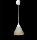 Lampadario a Sospensione Classico in Vetro, 1 Luce, per Cucina, Bagno, Camera, Soggiorno, Scala, Corridoio art. fiocco ambra