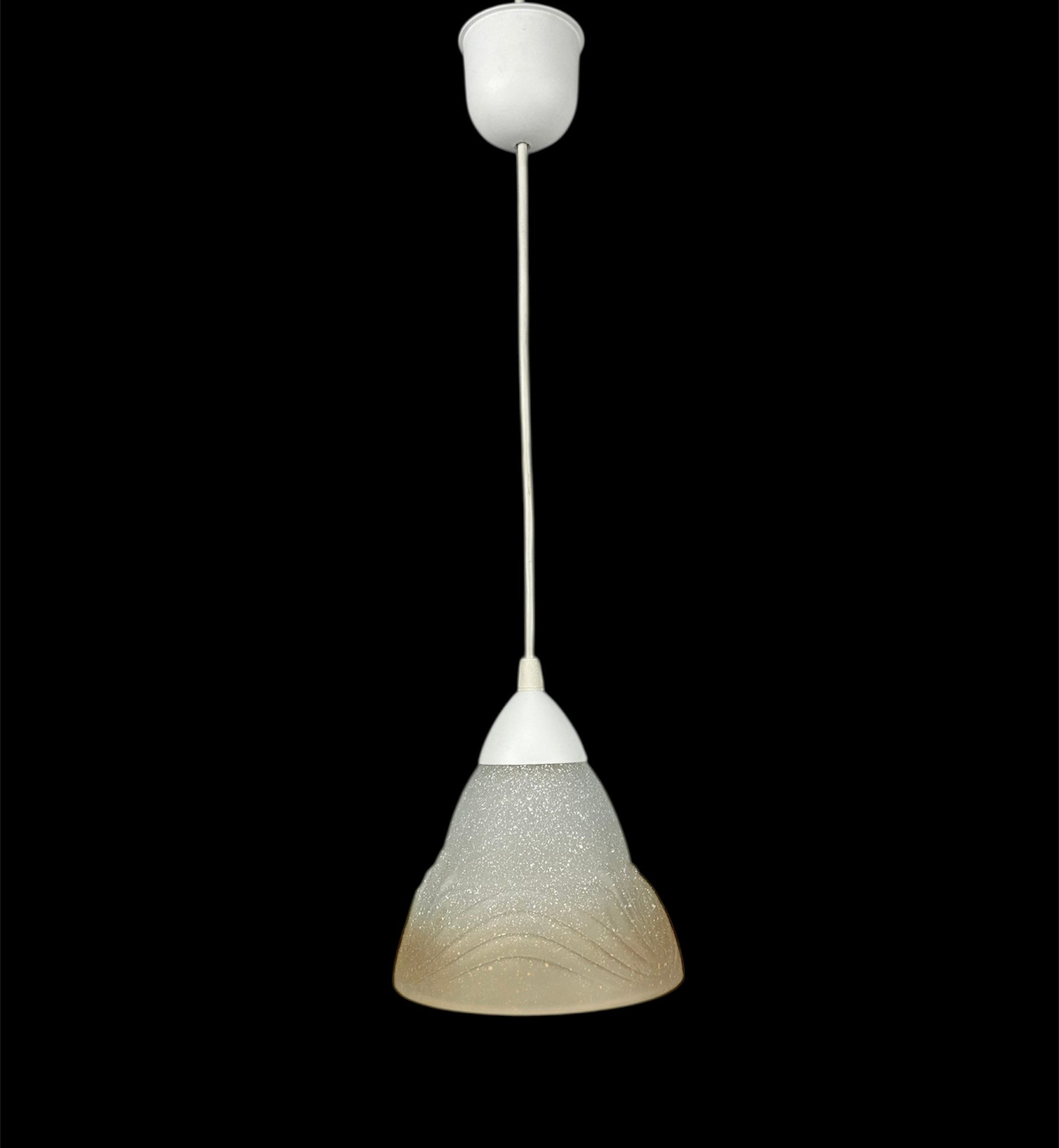 Lampadario a Sospensione Classico in Vetro, 1 Luce, per Cucina, Bagno, Camera, Soggiorno, Scala, Corridoio art. fiocco ambra
