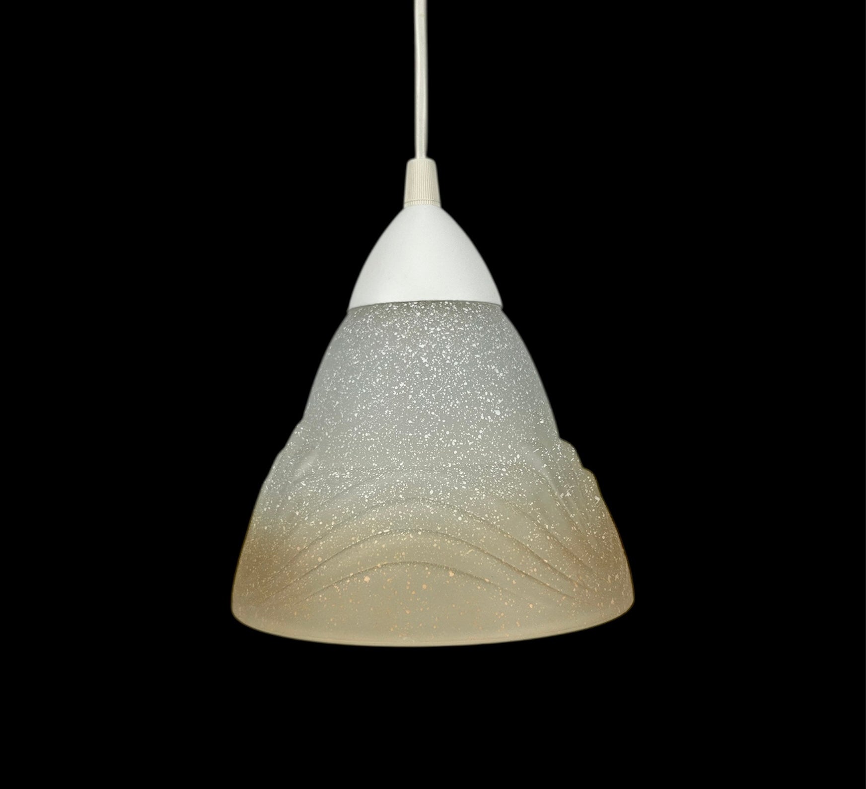 Lampadario a Sospensione Classico in Vetro, 1 Luce, per Cucina, Bagno, Camera, Soggiorno, Scala, Corridoio art. fiocco ambra