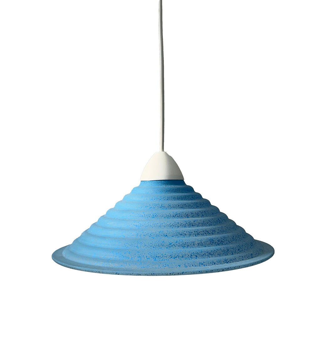 Lampadario a Sospensione Classico in Vetro, 1 Luce, per Cucina, Bagno, Camera, Soggiorno, Scala, Corridoio art. Fiume azzurro