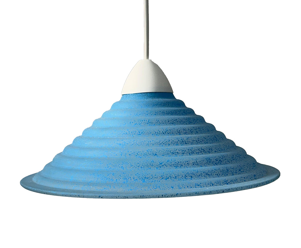 Lampadario a Sospensione Classico in Vetro, 1 Luce, per Cucina, Bagno, Camera, Soggiorno, Scala, Corridoio art. Fiume azzurro