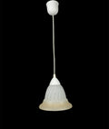 Lampadario a Sospensione Classico in Vetro, 1 Luce, per Cucina, Bagno, Camera, Soggiorno, Scala, Corridoio art. girella ambra