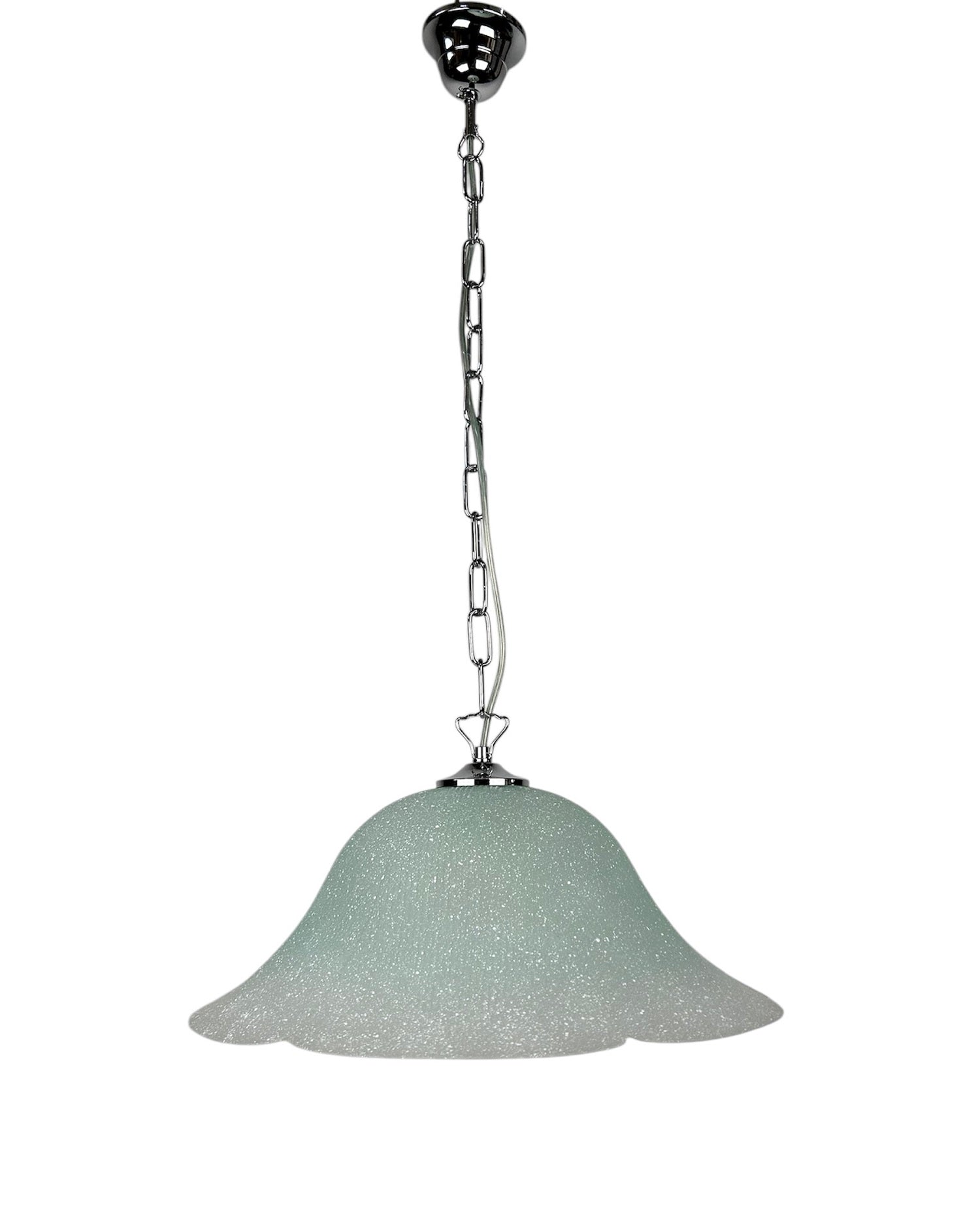 Lampadario a Sospensione Ingresso Moderno in Vetro, 1 Luce, per Cucina, Bagno, Camera, Soggiorno, Scala, Corridoio art. margherita verde