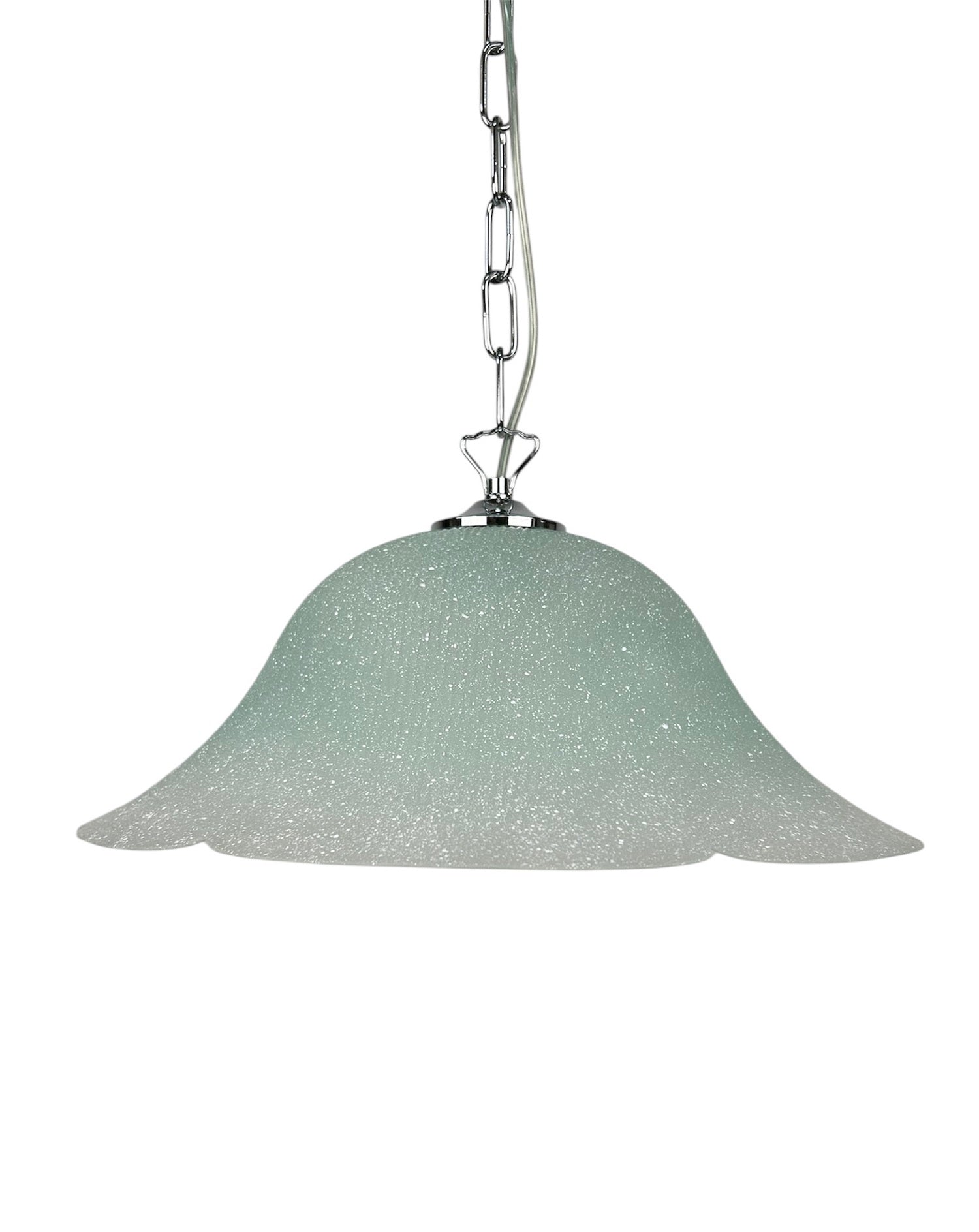 Lampadario a Sospensione Ingresso Moderno in Vetro, 1 Luce, per Cucina, Bagno, Camera, Soggiorno, Scala, Corridoio art. margherita verde