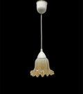 Lampadario a Sospensione Classico in Vetro Murano, 1 Luce, per Cucina, Bagno, Camera, Soggiorno, Scala, Corridoio art. onda M