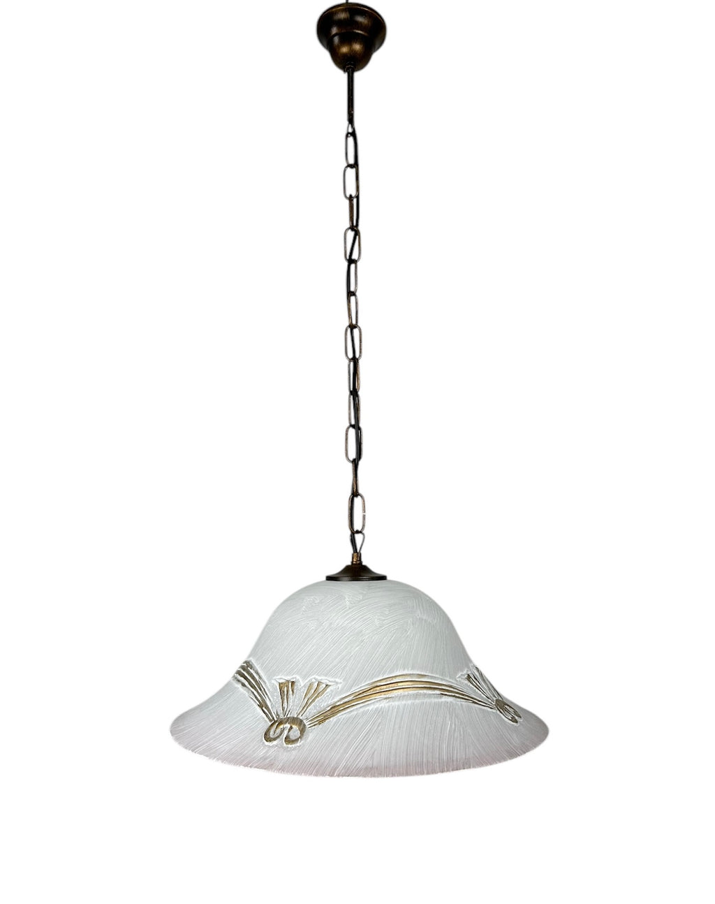 Lampadario a Sospensione Ingresso Classico in Vetro, 1 Luce, per Cucina, Bagno, Camera, Soggiorno, Scala, Corridoio art. tenda (ROSA)