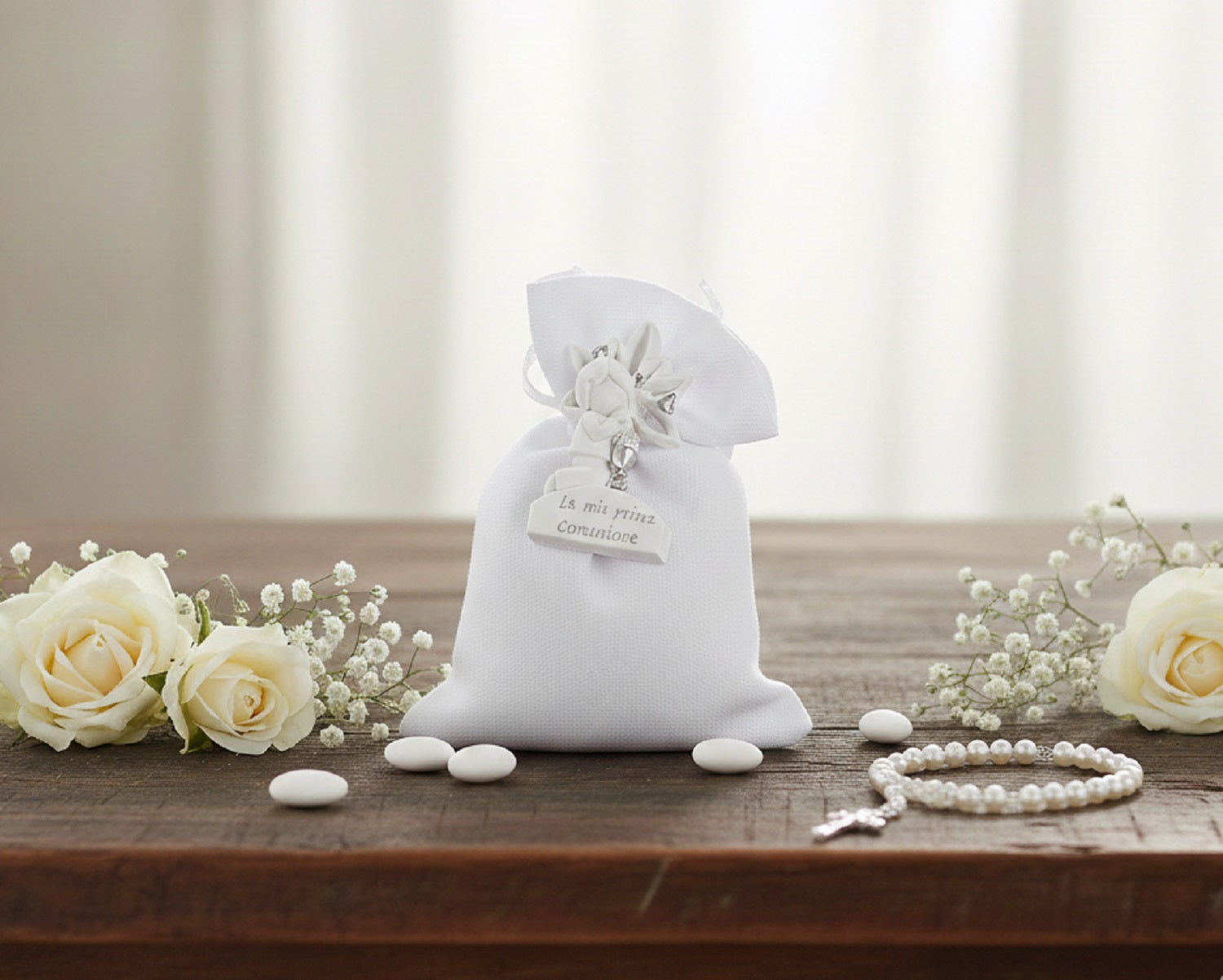 Set sacchettino porta confetti da 5 pz bomboniera per comunione Harmony