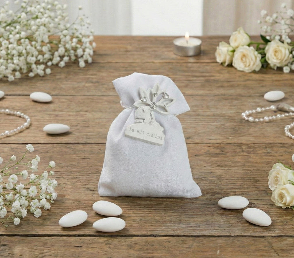 Set sacchettino porta confetti da 5 pz bomboniera per cresima Harmony