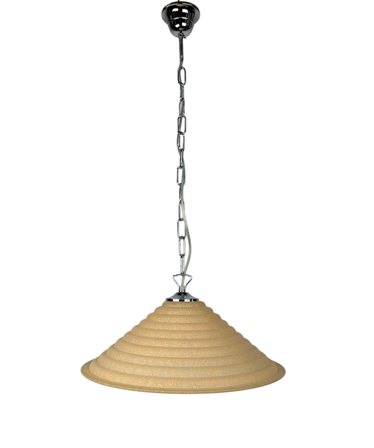 Lampadario a Sospensione Ingresso Classico in Vetro, 1 Luce, per Cucina, Bagno, Camera, Soggiorno, Scala, Corridoio art. stile (AMBRA)