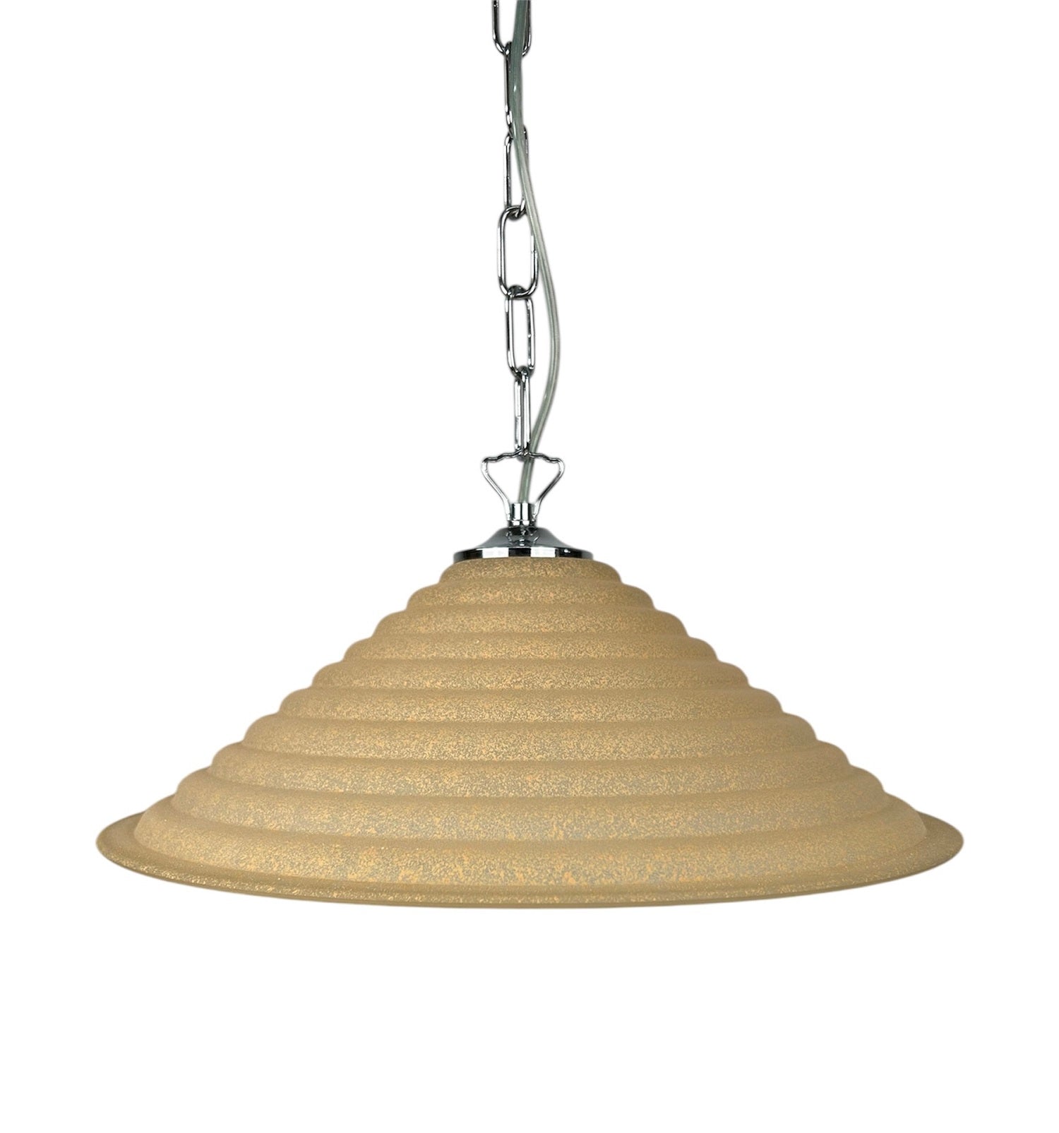 Lampadario a Sospensione Ingresso Classico in Vetro, 1 Luce, per Cucina, Bagno, Camera, Soggiorno, Scala, Corridoio art. stile (AMBRA)