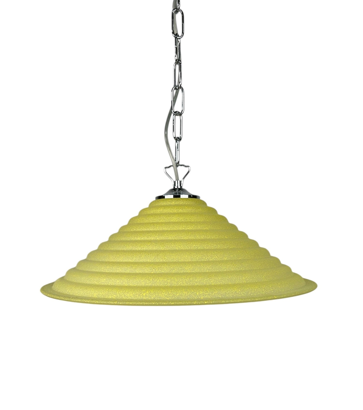 Lampadario a Sospensione Ingresso Classico in Vetro, 1 Luce, per Cucina, Bagno, Camera, Soggiorno, Scala, Corridoio art. stile (GIALLO)