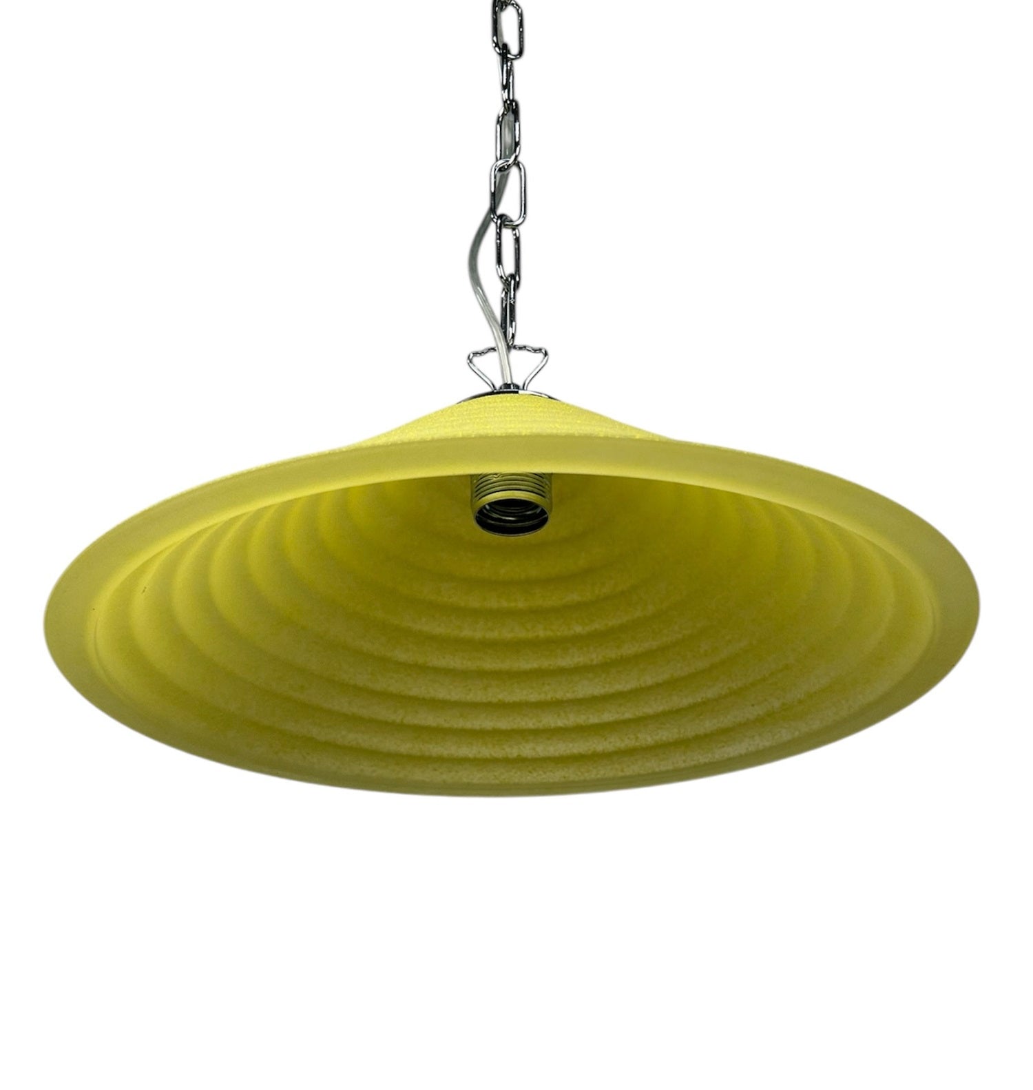 Lampadario a Sospensione Ingresso Classico in Vetro, 1 Luce, per Cucina, Bagno, Camera, Soggiorno, Scala, Corridoio art. stile (GIALLO)