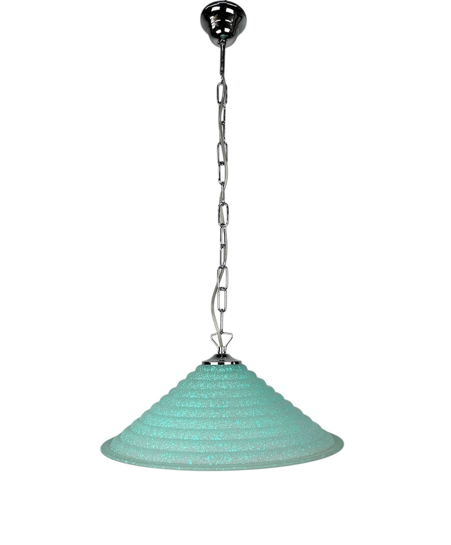 Lampadario a Sospensione Ingresso Classico in Vetro, 1 Luce, per Cucina, Bagno, Camera, Soggiorno, Scala, Corridoio art. stile (VERDE)