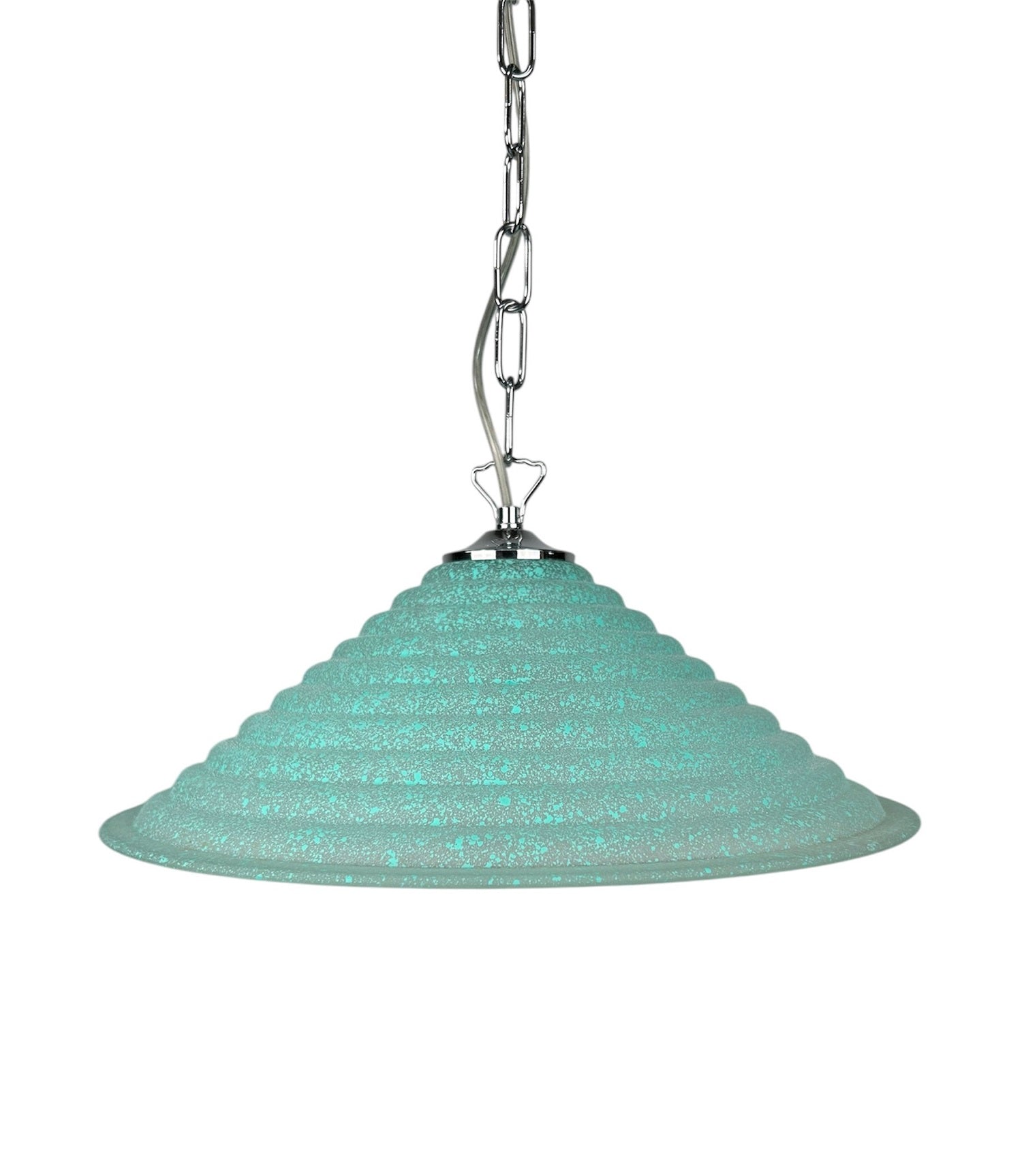 Lampadario a Sospensione Ingresso Classico in Vetro, 1 Luce, per Cucina, Bagno, Camera, Soggiorno, Scala, Corridoio art. stile (VERDE)