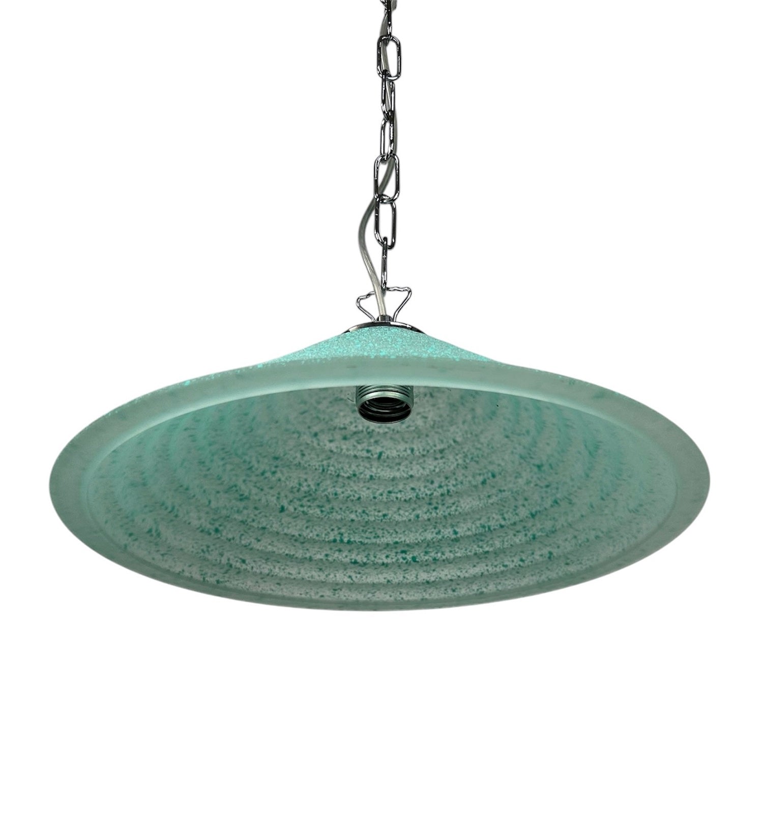 Lampadario a Sospensione Ingresso Classico in Vetro, 1 Luce, per Cucina, Bagno, Camera, Soggiorno, Scala, Corridoio art. stile (VERDE)