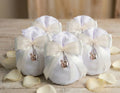 Set sacchetto bianco porta confetti da 5 pz bomboniera per matrimonio, ricorrenze, Harmony STMT25264