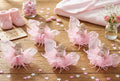 Set sacchettino rosa porta confetti da 5 pz bomboniera per nascita, battesimo, Harmony STNB24108