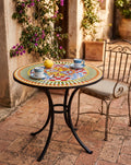 Hand-decorated rectangular lava stone table art. favignana