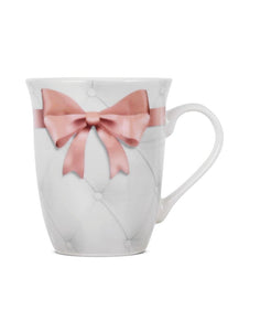 Tazza in porcellana decorata fiocco gdm, tazza da caffè (ROSA 24200H)