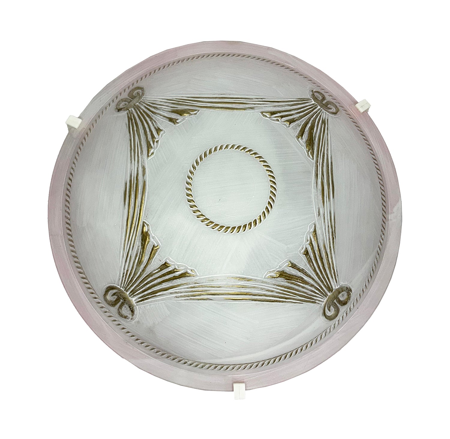 Plafoniera da soffitto classica in vetro rotonda decorata camera da letto, sala da pranzo, cucina, bagno, ingresso (TENDA ROSA)