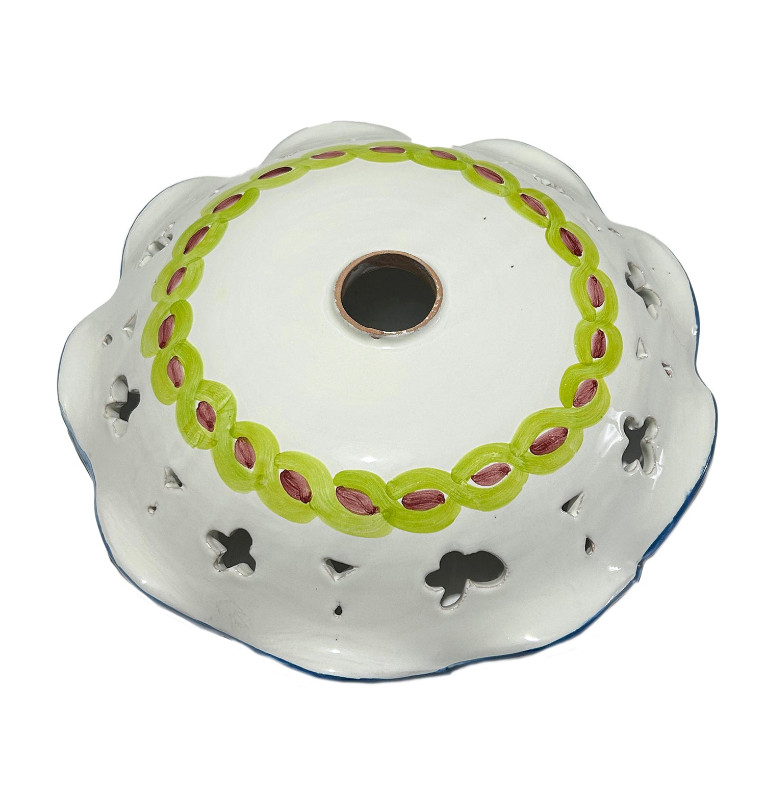 Piatto in ceramica per lampadario decorato realizzato e firmato a mano sospensione art. girasole