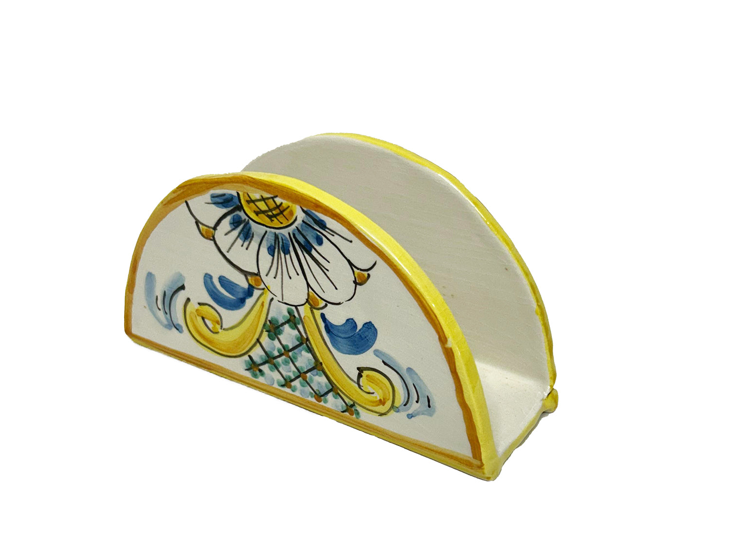Portatovaglioli Mezza Luna in Ceramica Siciliana di Caltagirone (02)